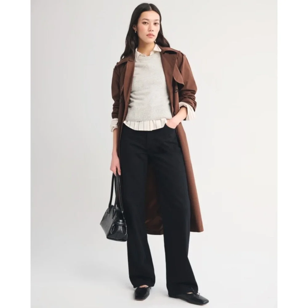 Abercrombie & Fitch High Rise 90s Relaxed Jean Womens 30 Long Black Denim Pants - Picture 2 of 9